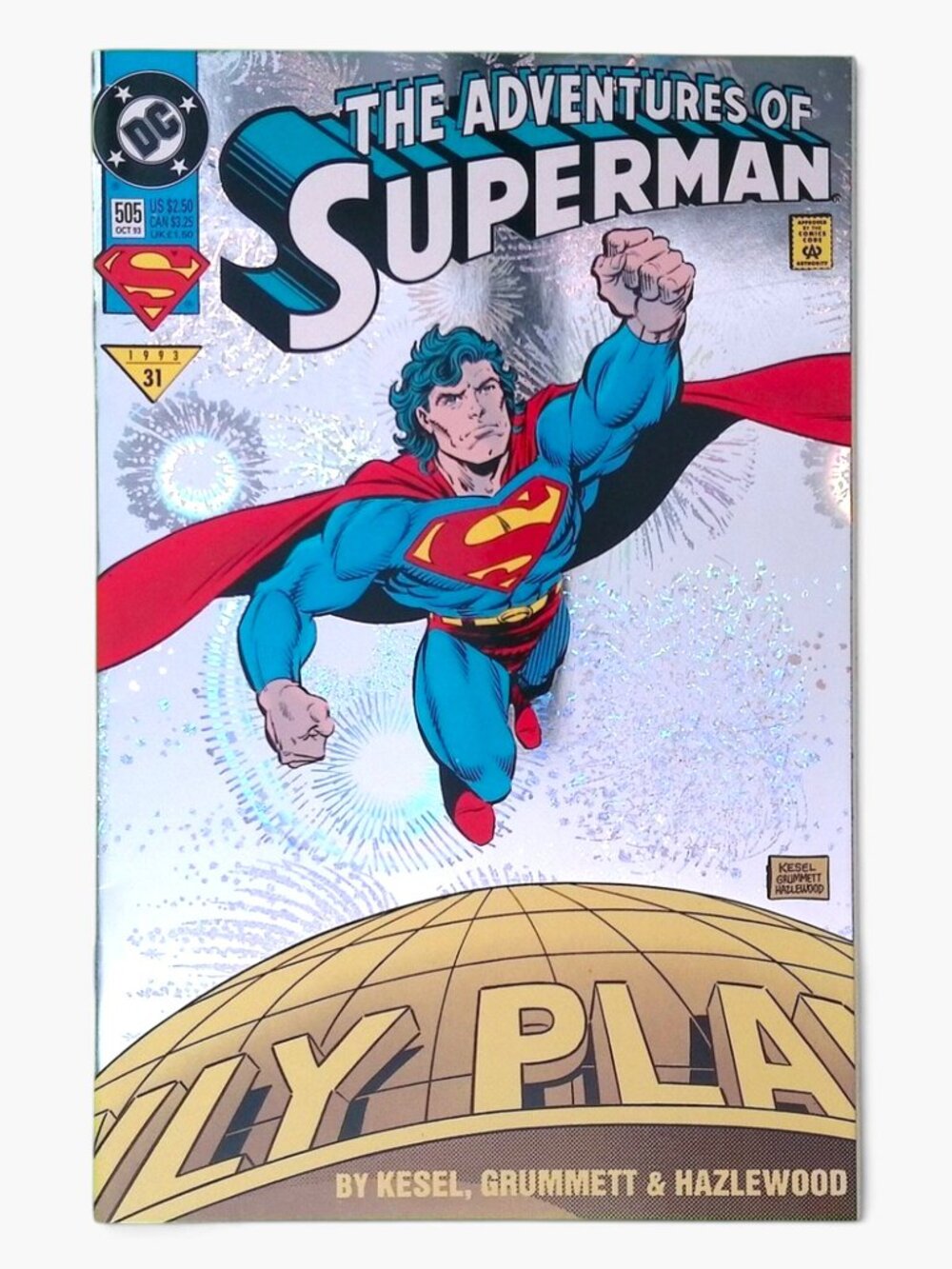 Adventures of Superman #505 DC 1993 Holographic Foil Cover Comic Great Cond